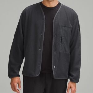 Lululemon Men's Black Fleece Snap-Front Cardigan